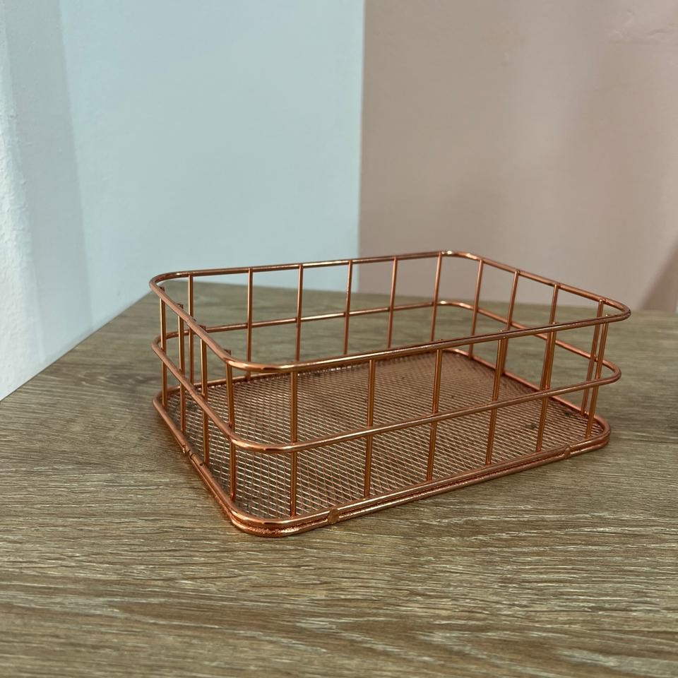 Organizador cuadrado oro rosa