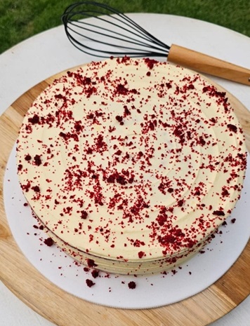 Torta red velvet de 20 a 25 porciones