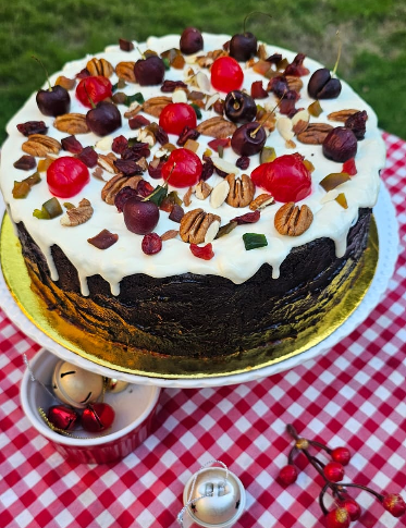 Torta de ciruela envinada de 20 a 25 porciones