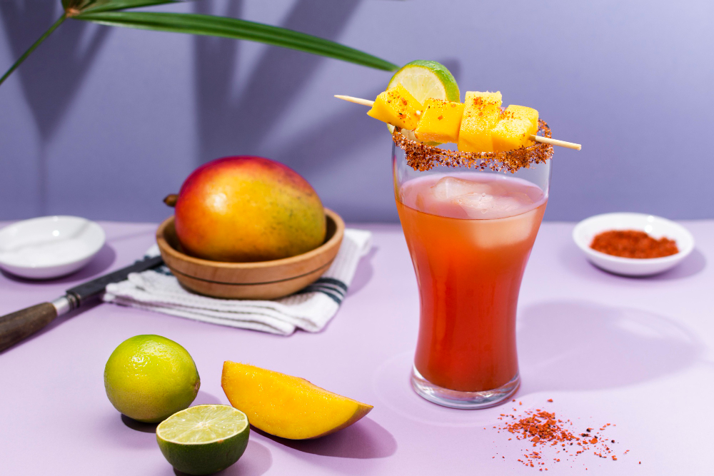 Michelada con Soda Italiana de Mango Biche