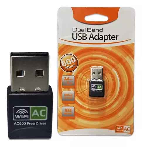 Tarjeta wifi usb doble banda 2.4Ghz - 5.0 Ghz 600Mbps