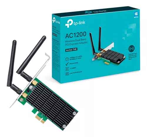 Tarjeta de red Pci expres TP-LINK  doble banda 2.4 y 5.0 GHZ Archer T4E