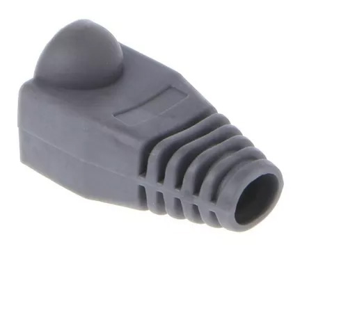 Bota O Protector De Conector Rj45 gris 10 Unidades