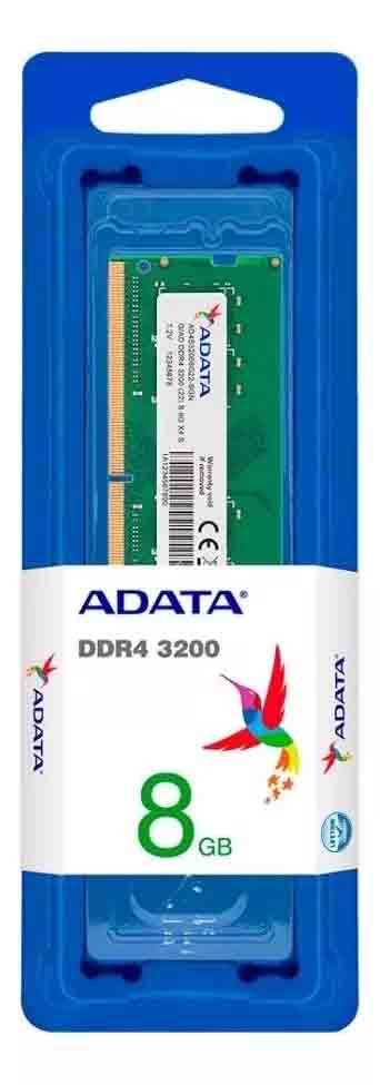 Memoria RAM ADATA Portatil DDR4 8GB Bus 3200