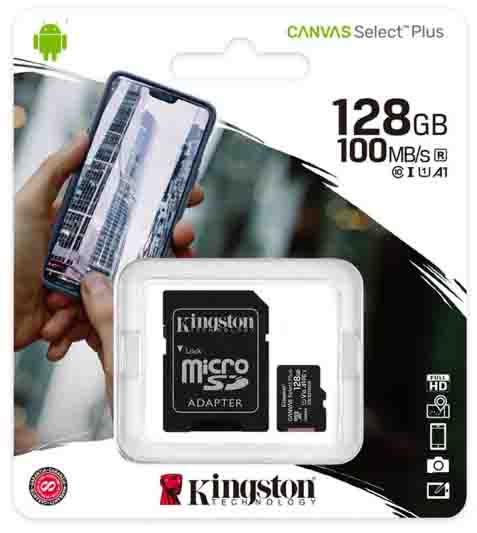 MEMORIA MICRO SD 128GB KINGSTON CANVAS SELECT