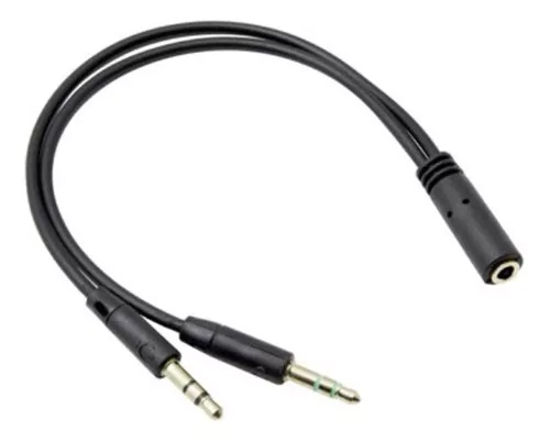 Cable convertidor de auriculares 3.5mm J&R 2 a 1