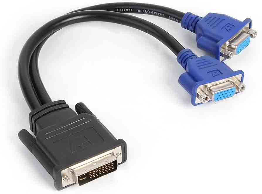 Cable DVI a 2 VGA