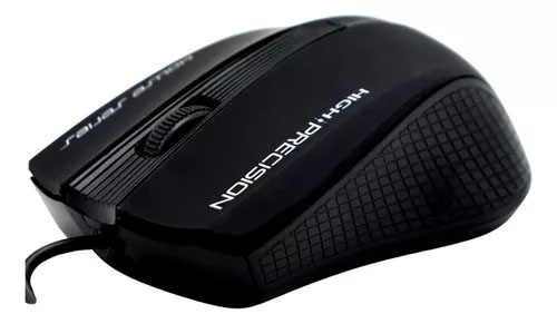 Mous óptico alámbrico J&R MOJR-035 Negro