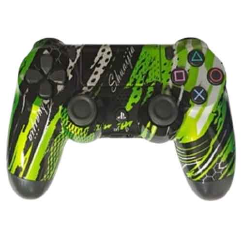 CONTROL PS4 DISEÑO ABSTRACTO VERDE REPLICA DE SONY