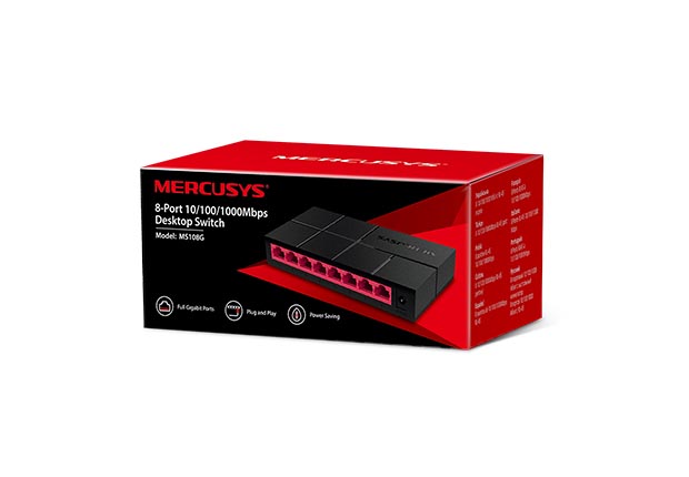 Switch Mercusys 8 Puertos 1000Mbps MS108G