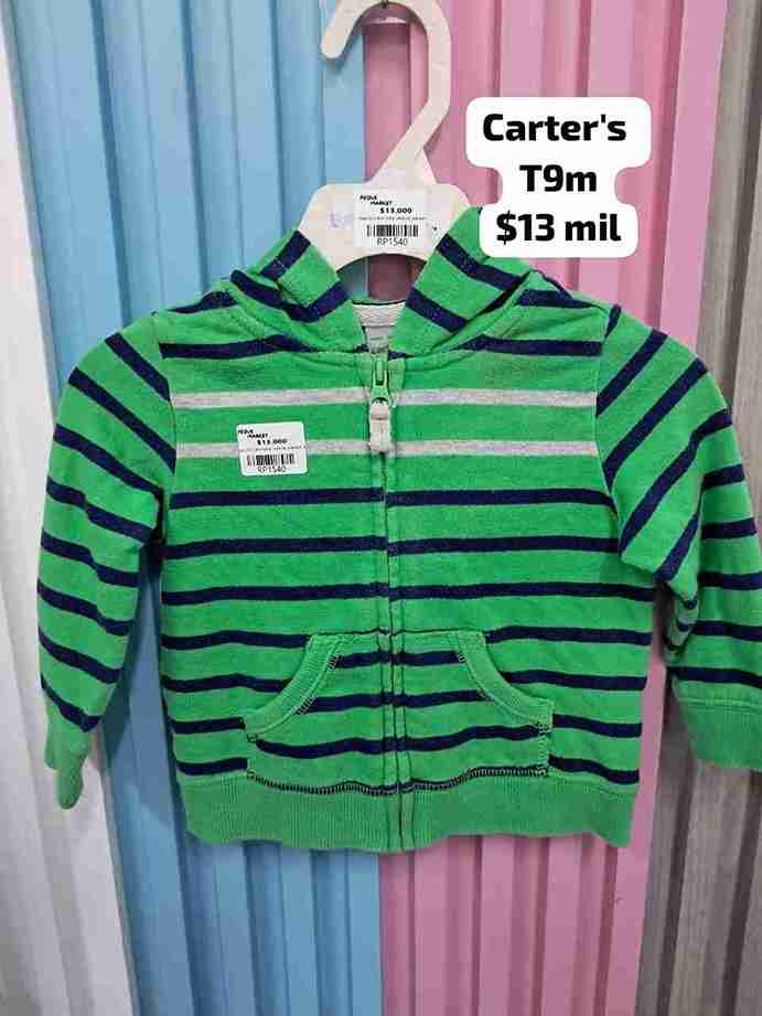 SACO CARTERS VERDE RAYAS 9M