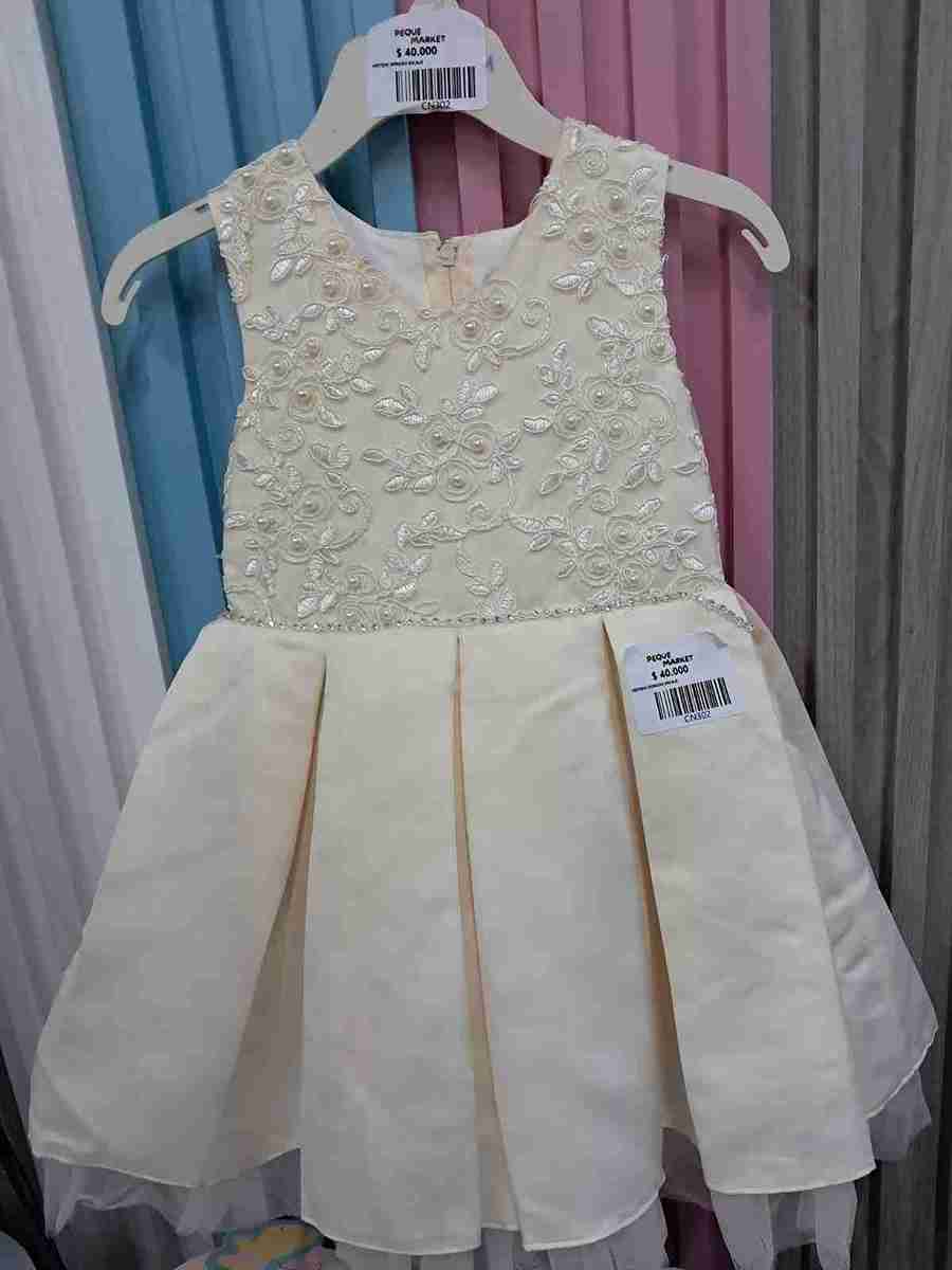 VESTIDO DORADO ENCAJE
