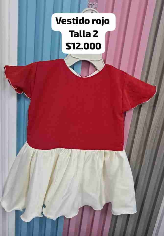 VESTIDO ROJO T 2T
