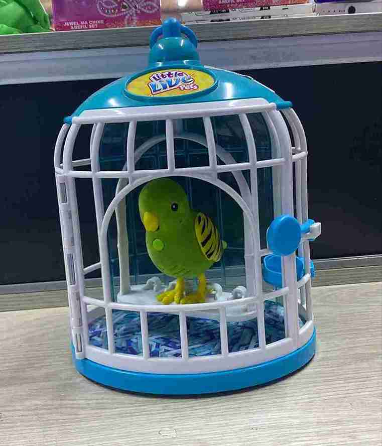 PAJARO VERDE + JAULA LITTLE LIVE