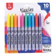 MARCADOR PUNTA FINA KLIPP LINE X10