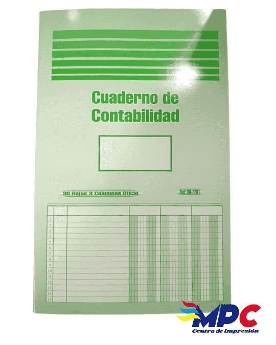 LIBRO CONTABILIDAD 30 HOJAS 