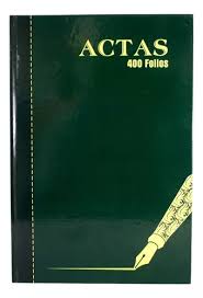 LIBRO ACTAS 400 FOLIOS