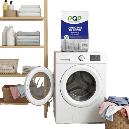 Detergente en Polvo PQP Profesional Multiusos sin Aroma 20 Kg