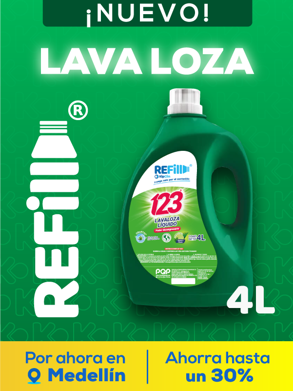 Refill Lava Loza 123 Límon 4 Litros