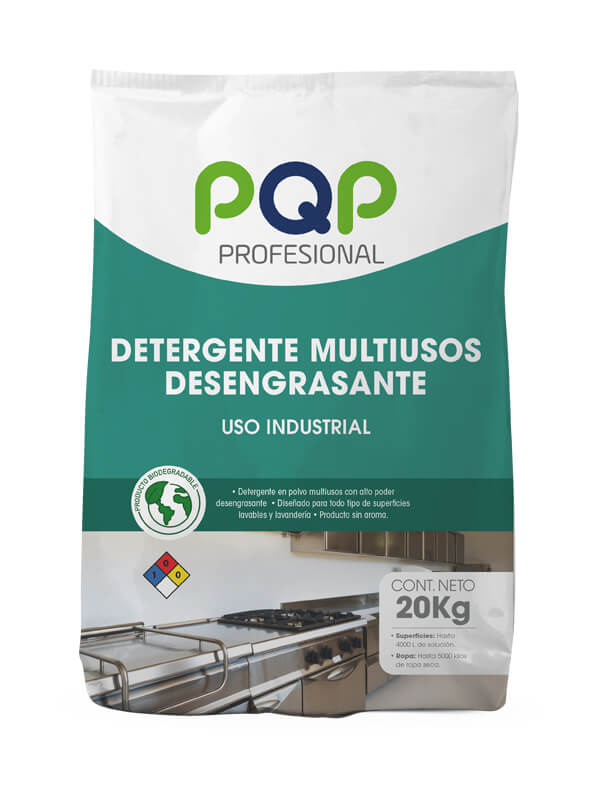 Detergente PQP Profesional Sin Aroma Desengrasante 20 Kg