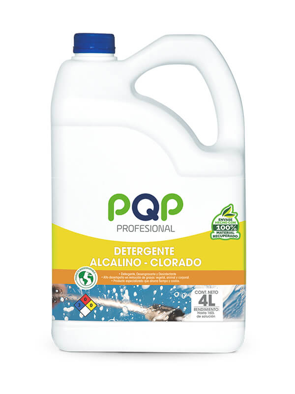 Detergente Liquido Alcalino Clorado PQP Profesional 4 L