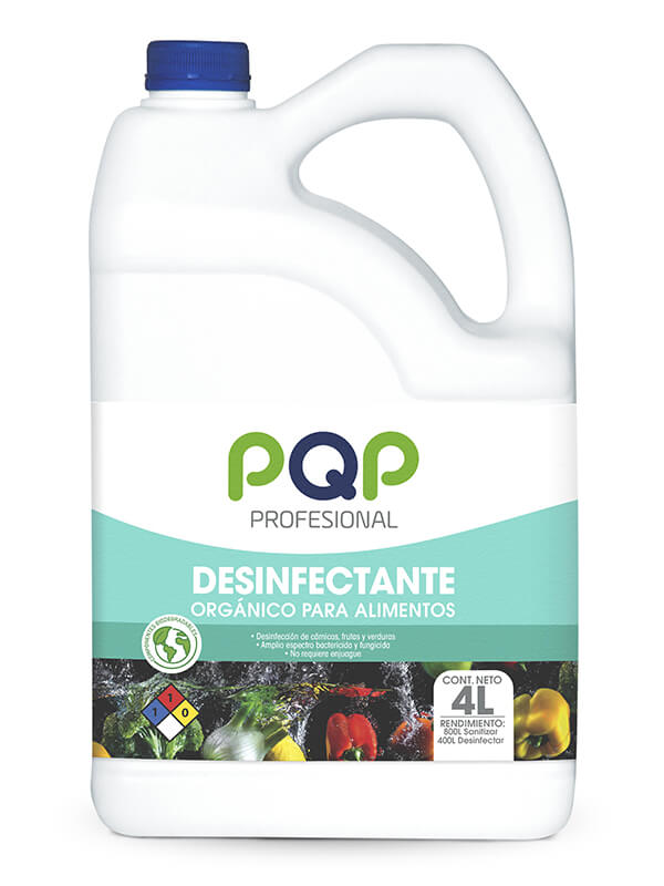 Desinfectante Orgánico de Alimentos  PQP Profesional 4 L