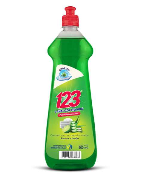 Lava Loza 123 Limón 500 Ml