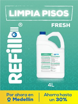 Refill Limpiador Desinfectante Fresh 4 Litros