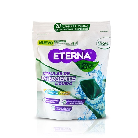 Cápsulas DE  Detergente Líquido ETERNA X 394GR