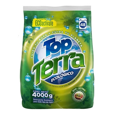Detergente en polvo TOP TERRA eco activo X  850 gr