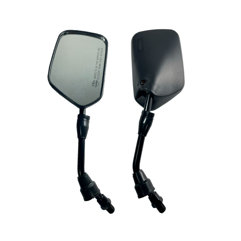 ESPEJOS DT125K/RX115 CUADRADO 10MM (PAR) ZY-039 (ROS DER) BRAZO NEGRO (F2.4)