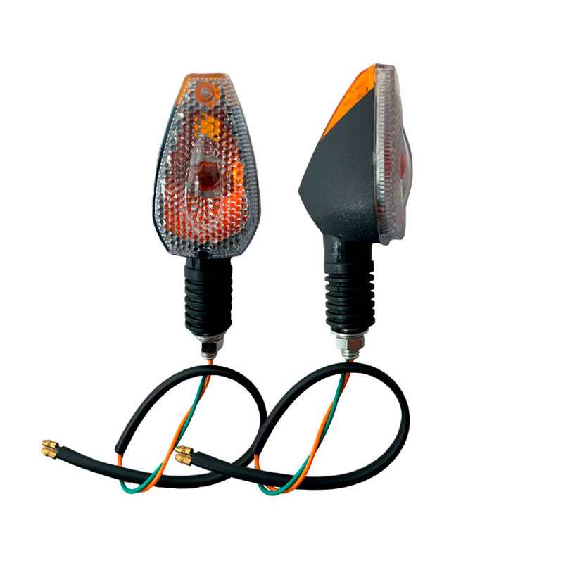 DIRECCIONALES DEL AKT XM-200/AKT-125/150/180-TTR M.NUEVO TRANSP.(PAR) BRAZO CORTO (LUZ TESTIGO) (K7.2)