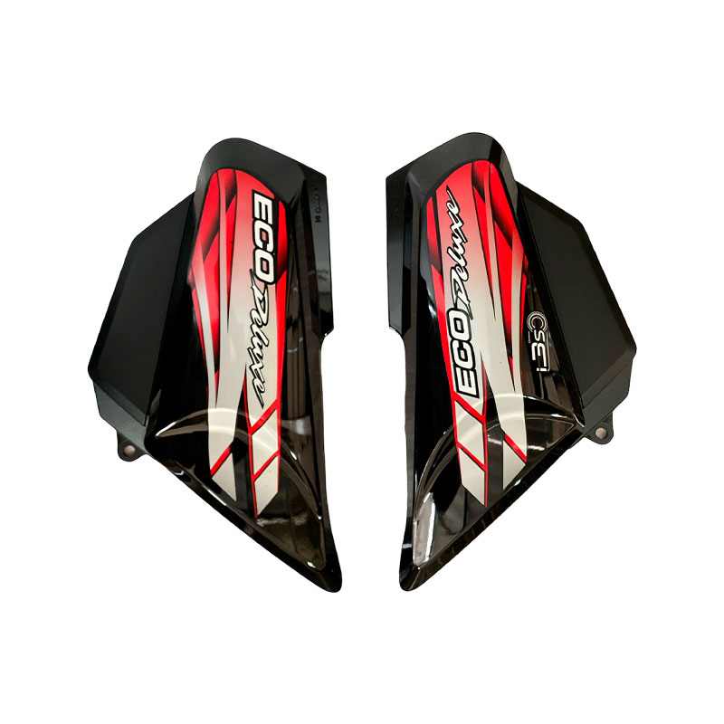 TAPA LATERAL ECO 100 DELUXE HERO M.N. NEGRO/ROJO (PAR) (W-L6.4)