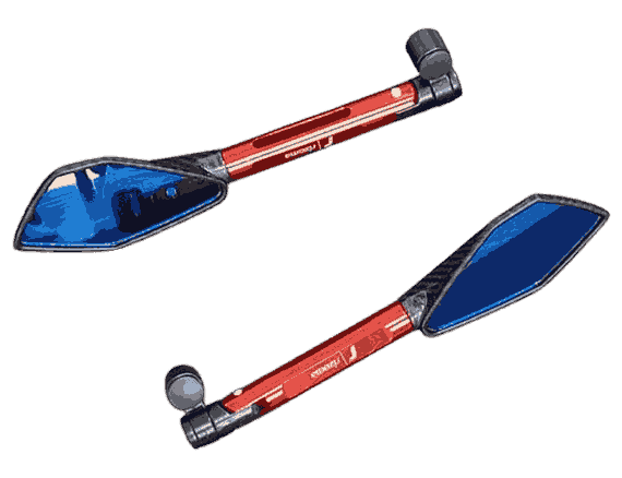 ESPEJOS RIZOMA 5 PUNTAS ROJO CARBONO /H2786-2-03 (D3.6)