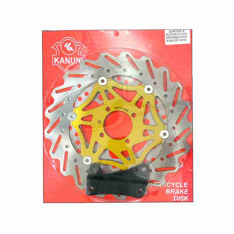 DISCO DE FRENO DELANTERO UNIV/RX-115 CRYPTON 110/115 10 MM DORADO (JUPITER-Z) 4 (j8.6)