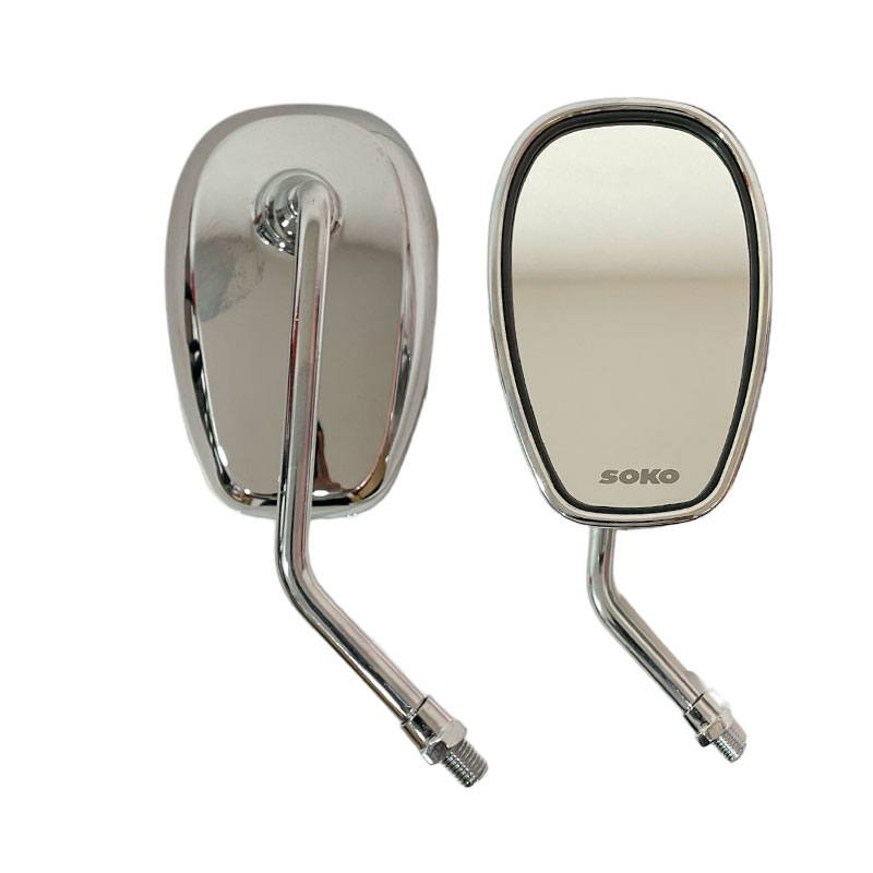 ESPEJOS GN-125 NOVA CROMADO 10MM (PAR) MODELO NUEVO(ROSCA. DER)(G4.6)