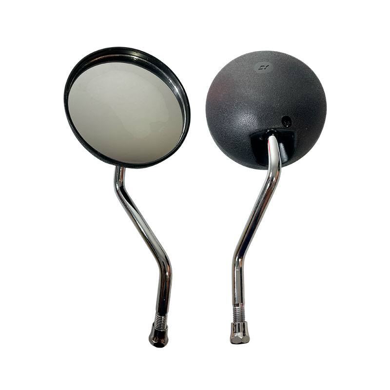 ESPEJOS RX-100 REDONDO BRAZO CORTO CROM. ZX2309(ROSCA DER) 10MM (PAR) (K7.6)