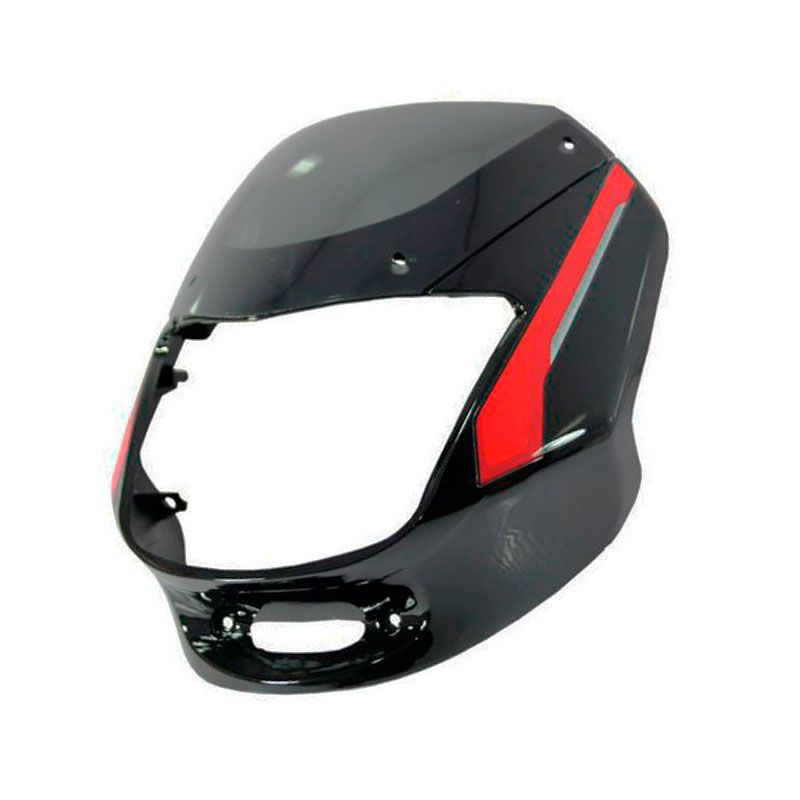 CARENAJE FAROLA C/VISOR BOXER 100 CT NEGRO STICKER ROJO (2017-2018) (J6.5)