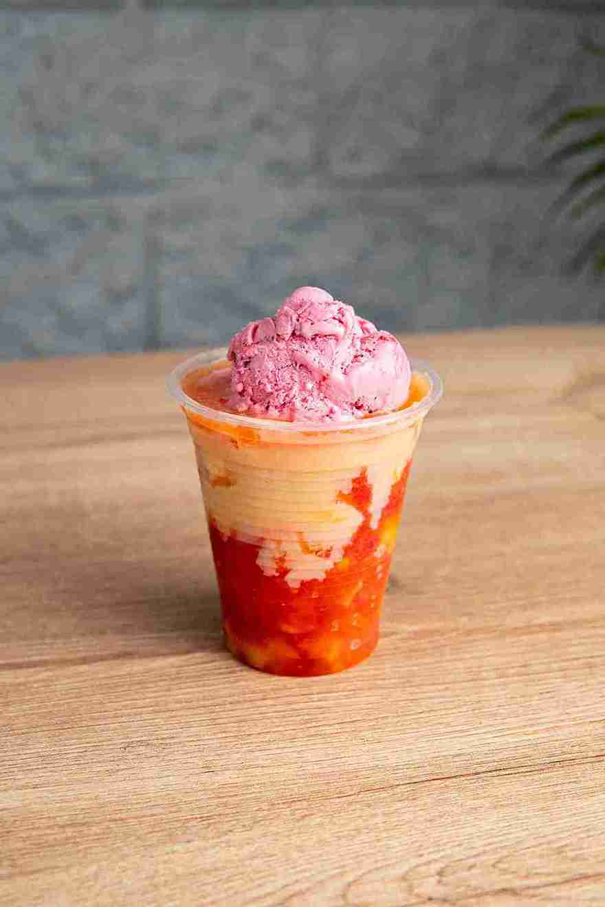Salpicón con helado 