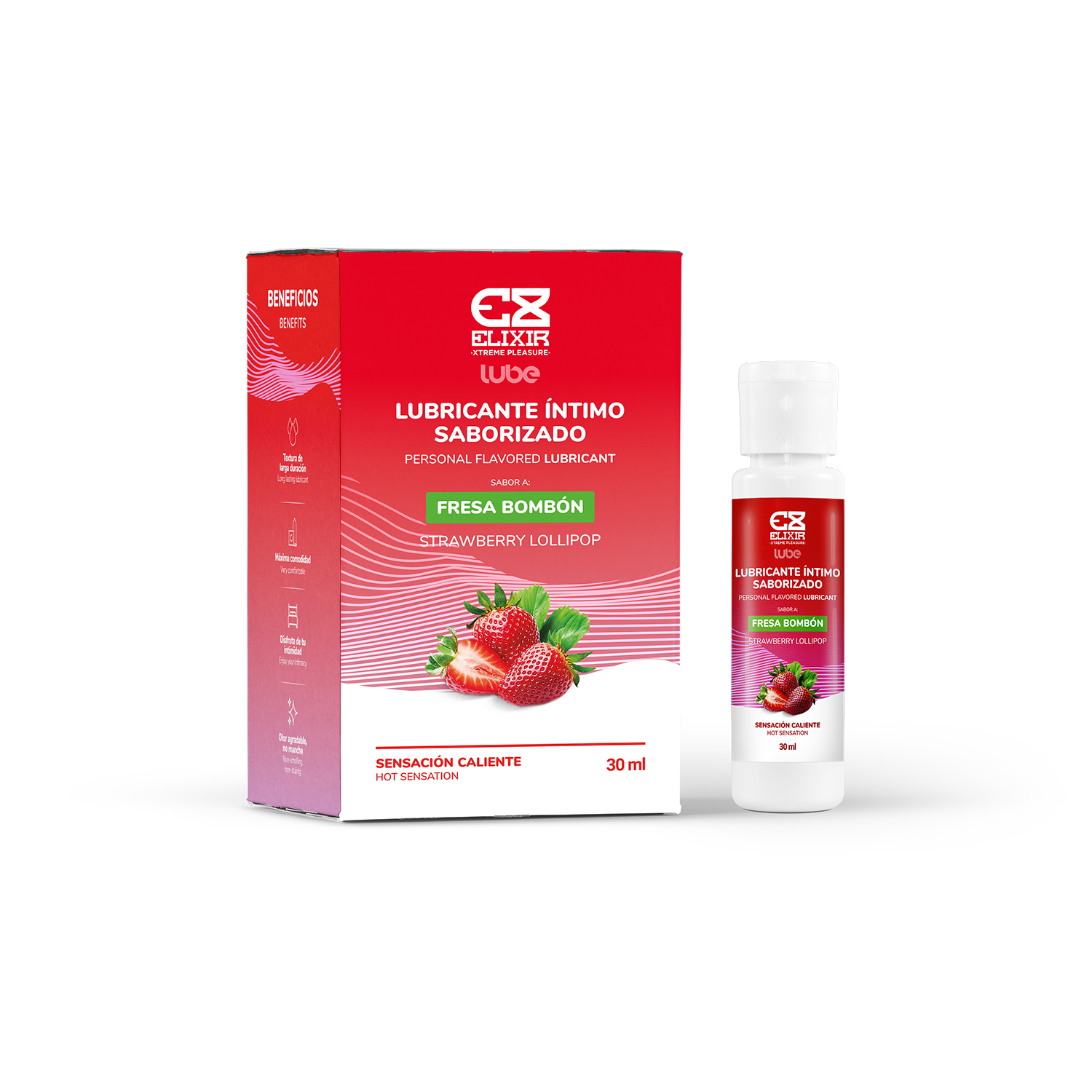 lubricante caliente fresa bombon