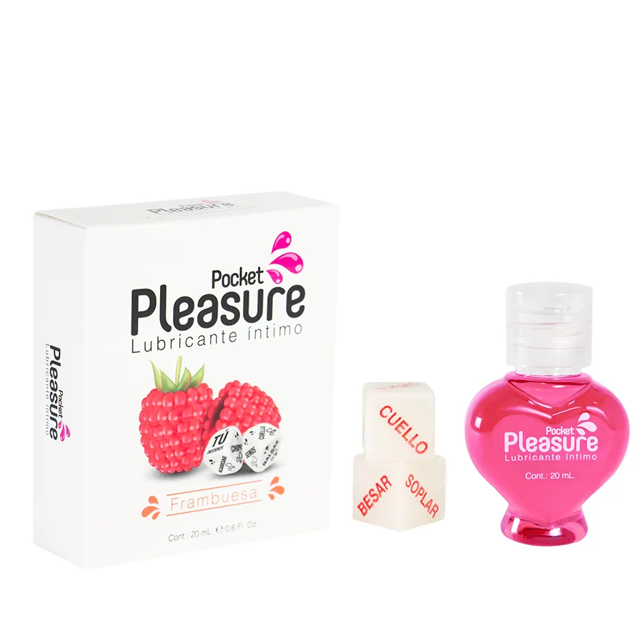 gel caliente frambuesa con dados