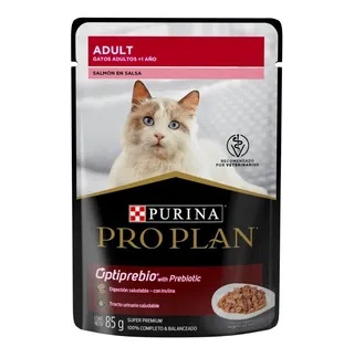 POUCH PURINA PROPLAN OPTIPREBIO WITH PREBIOTIC GATO SALMÓN EN SALSA