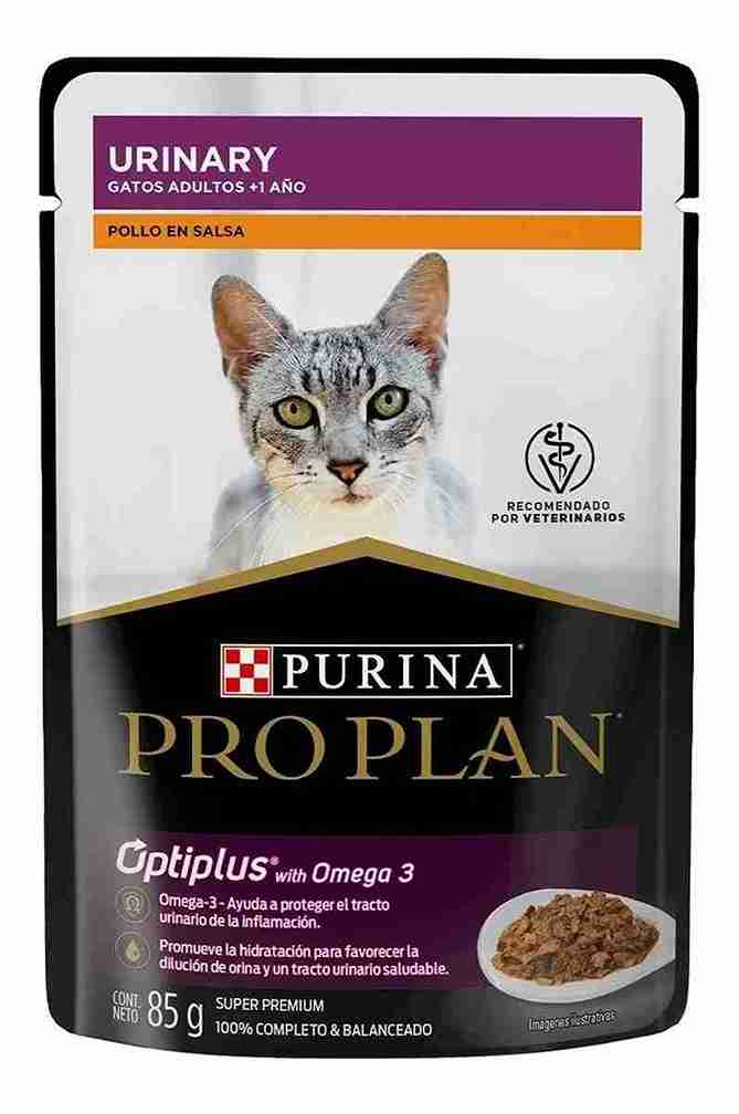 POUCH PURINA PROPLAN URINARY OPTIPLUS WITH OMEGA 3 GATO POLLO EN SALSA