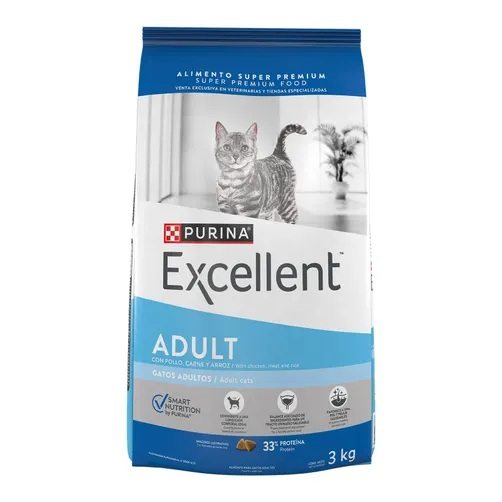 PURINA CROQUETA GATO EXCELLENT ADULTO 3KGR