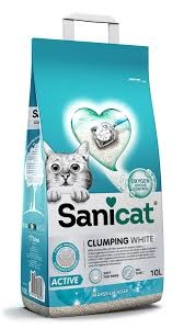 ARENA DE GATO SANICAT CLUMPING WHITE ACTIVE  10L