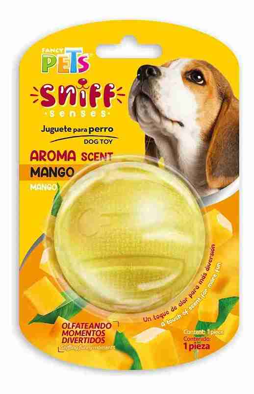 PELOTA SNIFF CON AROMA MANGO FANCY PETS
