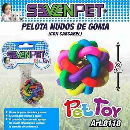 PELOTA NUDOS DE GOMA  SEVEN PET