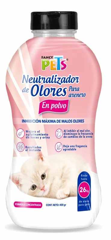 NEUTROLIZADOR DE OLORES PARA ARENEROS FANCY PETS 400GR.