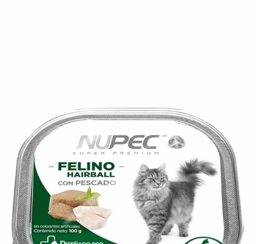 NUPEC HAIRBALL ALIMENTO HÚMEDO PARA GATO 100GR.