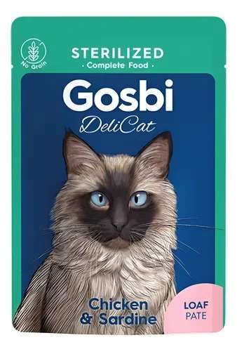 GOSBI DELICAT STERILIZED CHICKEN & SARDINE LOAF 70GRS.